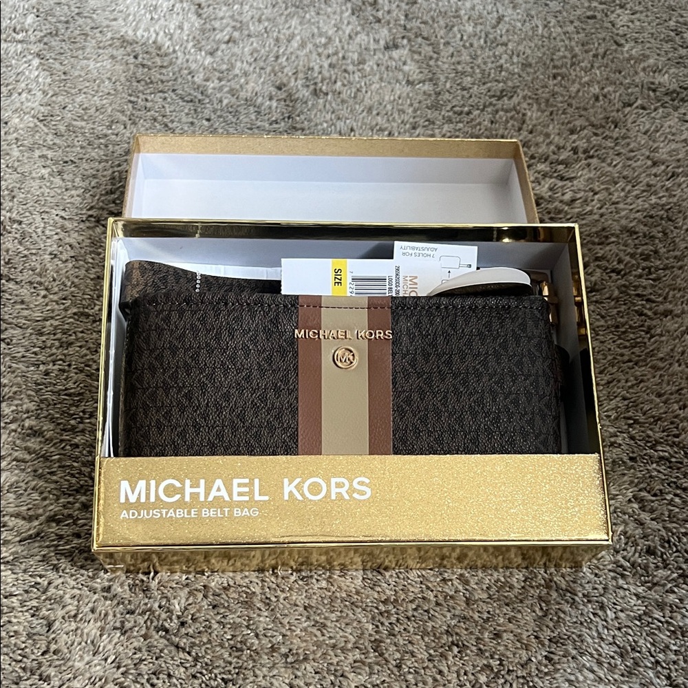 Michael Kors Dark Brown Belt Bag NWT